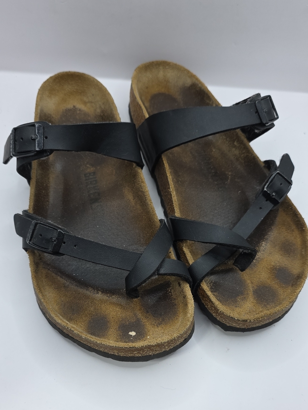 Birkenstock Papillio Mayari Black Leather Slide Sandals US  EU 39